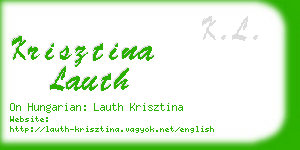 krisztina lauth business card